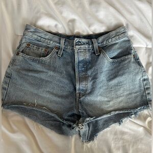 Levi's Blue Jean Shorts High-Waisted Cut-Off